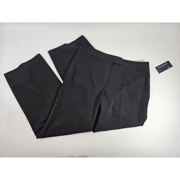 ALK Women's 12P‎ Evan Picone Black Stretch Wide Leg Dress Pants Slacks NEW NWT - Picture 2 of 6